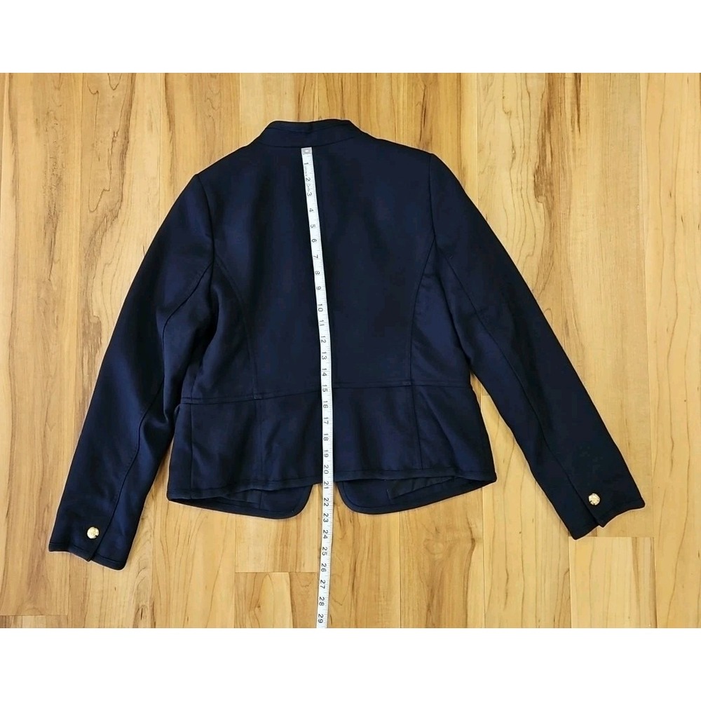 Talbots Navy Blue Military Jacket Gold Buttons Size 8 - Picture 7 of 9